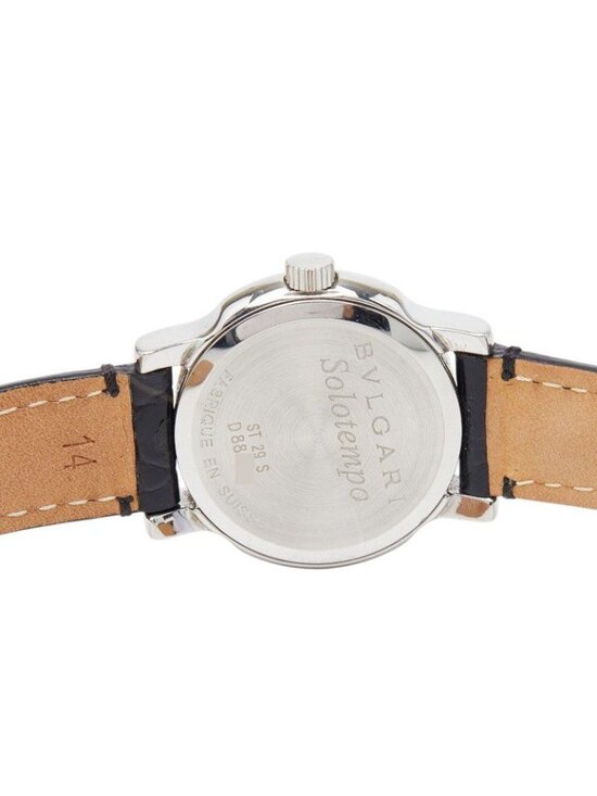 Bvlgari Solo Tempo External Watch Silver Black Stainless Steel main image 6